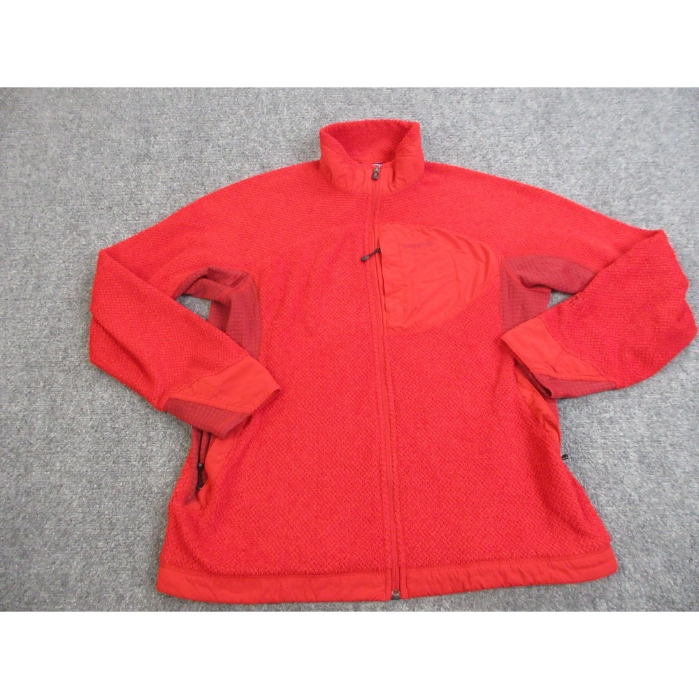 VTG Patagonia R2 Jacket Mens Large Red Polartec Regulator Full Zip Fleece Warm